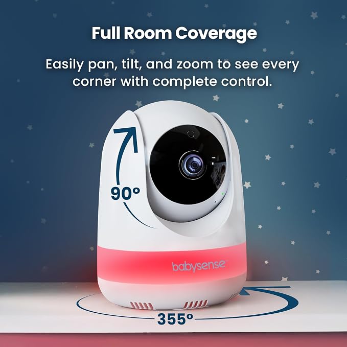 Babysense Add On Camera Video Baby Monitor MaxView, Remote Pan Tilt Zoom - Image 4