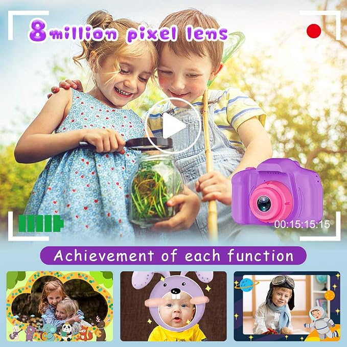 Seckton Upgrade Kids Selfie Camera, Christmas Birthday Gifts - Image 5