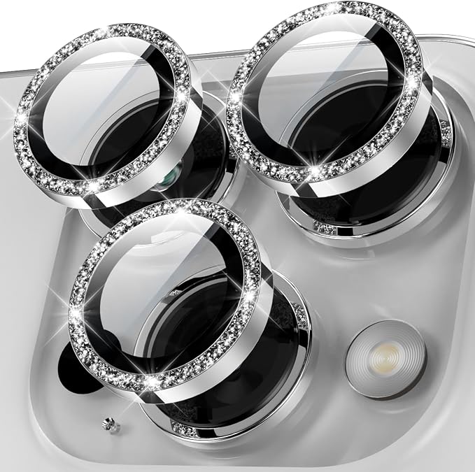 YWXTW Designed for iPhone 15 Pro/iPhone 15 Pro Max Camera Lens Protector Bling by YWXTW