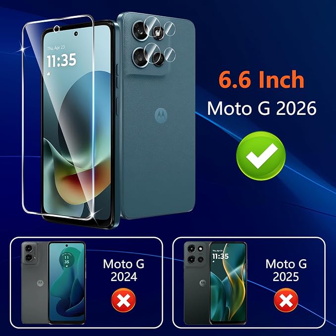 Designed for Motorola Moto G 5G 2026 & Moto G Play Tempered Glass Screen - Image 2