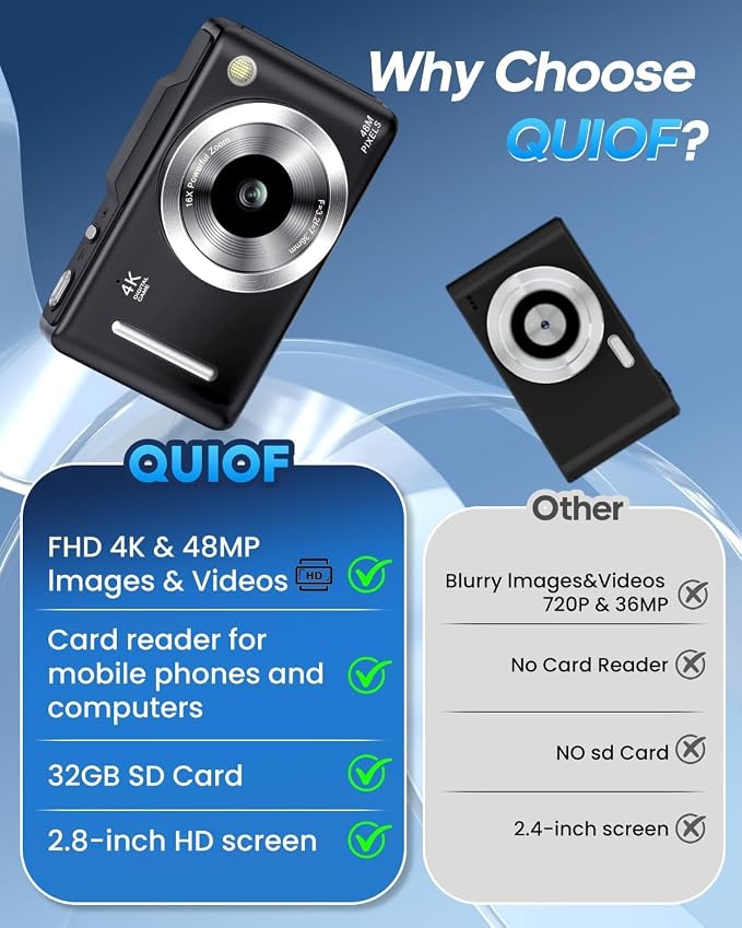 Digital Camera 4K for Kids-48MP Autofocus Vlogging Camera - Image 7