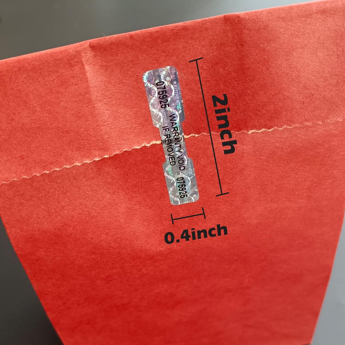 Hologram Tamper Evident Stickers, Void High Security Sticker, DogBone Warranty Tamper Proof Sealing Labels, Unique Sequential Serial Numbering (2Inch X 0.4Inch,GQYH) (580)