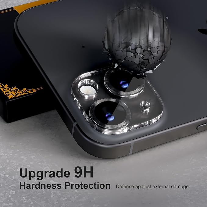 for 6 Pack iPhone 15 / iPhone 15 Plus Camera Lens Protector 9H Tempered Glass - Image 3