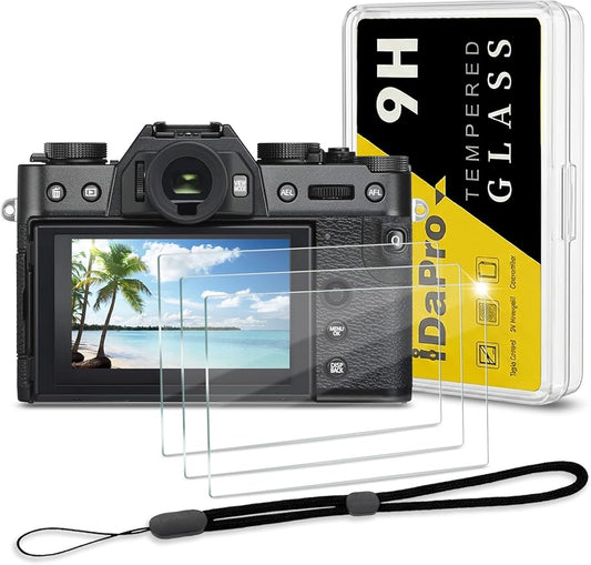 iDaPro Screen Protector for Fujifilm X-T30 Fuji X-T30+ Hand Lanyard, Tempered by ScreenProtectorExpert