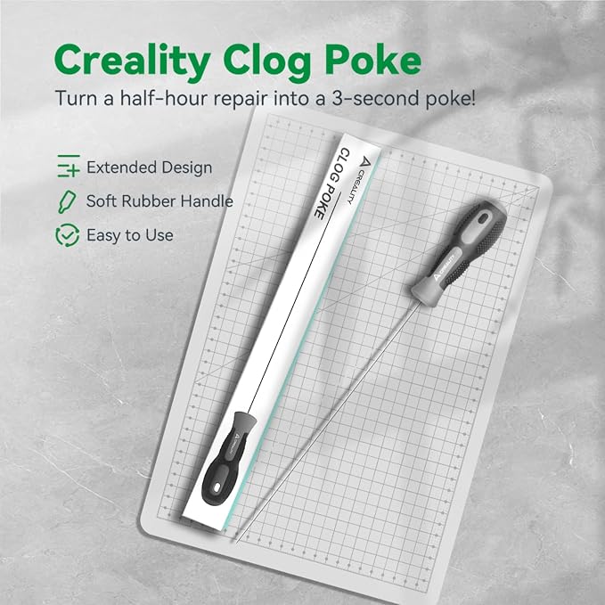 Creality Clog Poke, 3D Printer Nozzle Cleaning Kit, Φ1.5mm L210mm Prolong - Image 2