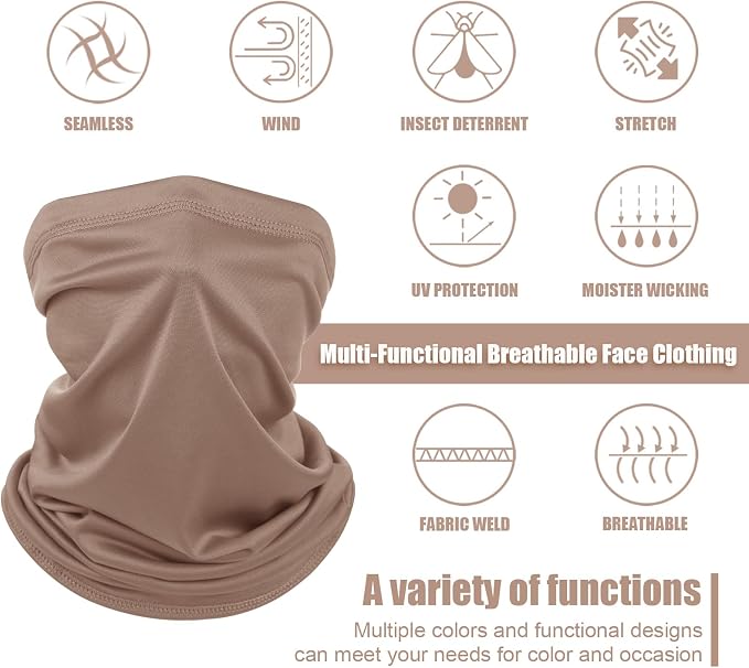 Geyoga 6 Pieces Summer UV Protection Cooling Neck Gaiter Face Clothing Neck - Image 3
