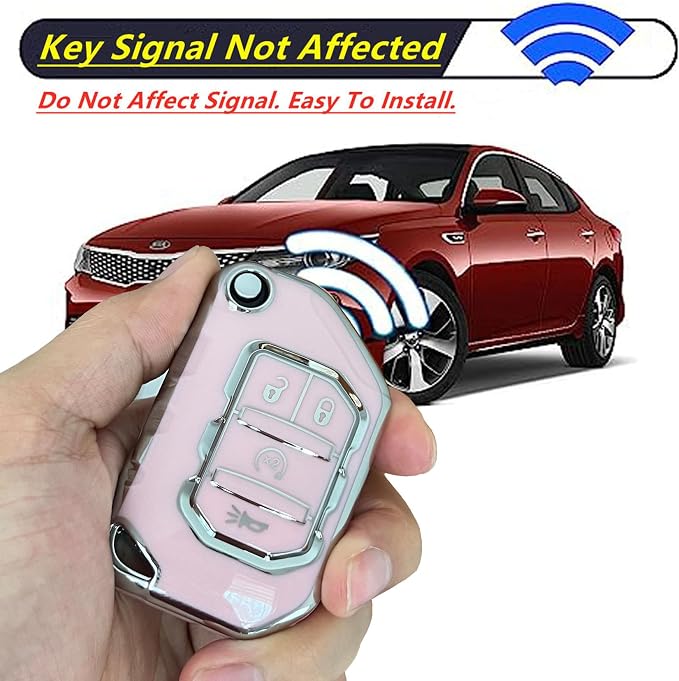 Keyless Entry Systems for Jeep Key Fob Cover Fits for Jeep Wrangler JLU JL - Image 6
