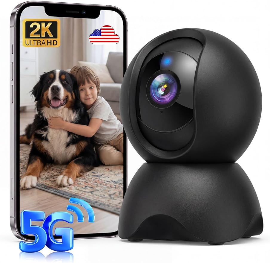 2K 5G Indoor Security Camera, No Subscription AI Baby Monitor by YYSY