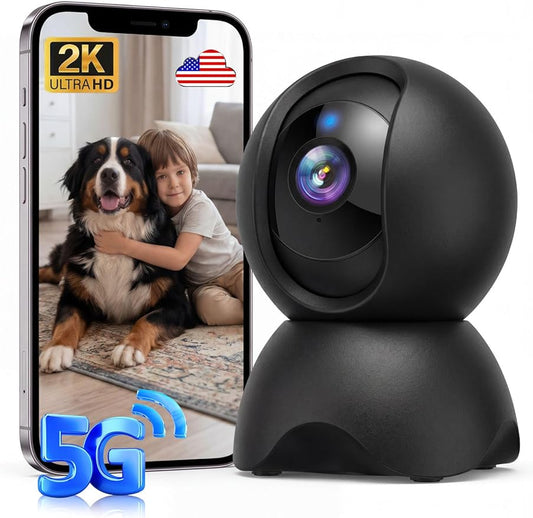 2K 5G Indoor Security Camera, No Subscription AI Baby Monitor by YYSY