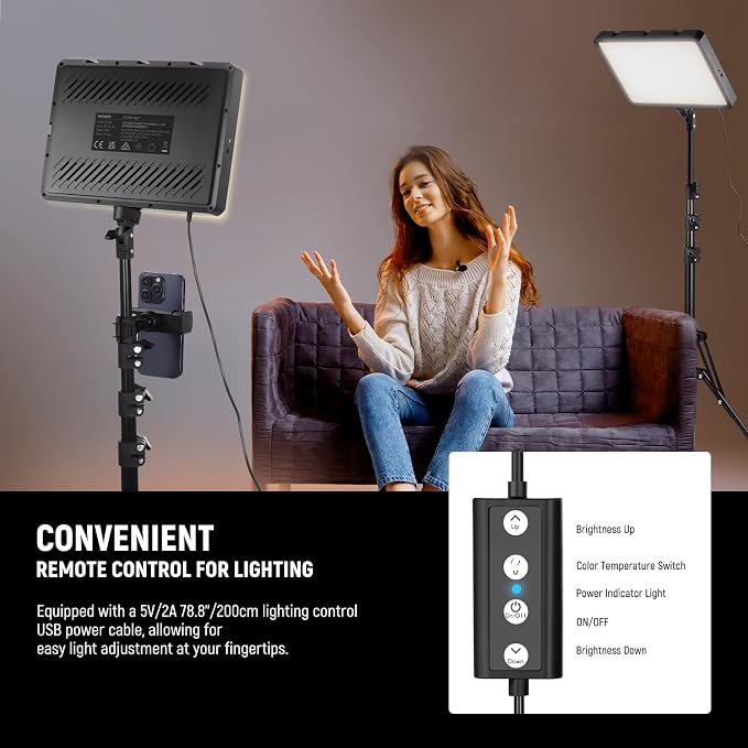 NEEWER Basics 2Pcs LED Video Light Panel - Image 8
