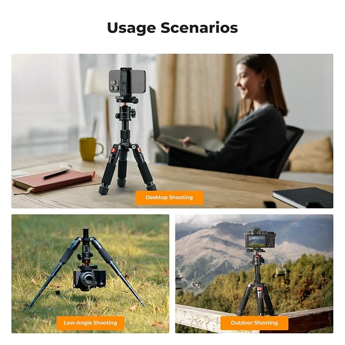 K&F CONCEPT Mini Desktop Tripod, 20.5''/ 52cm Compact Desk Tripod - Image 8