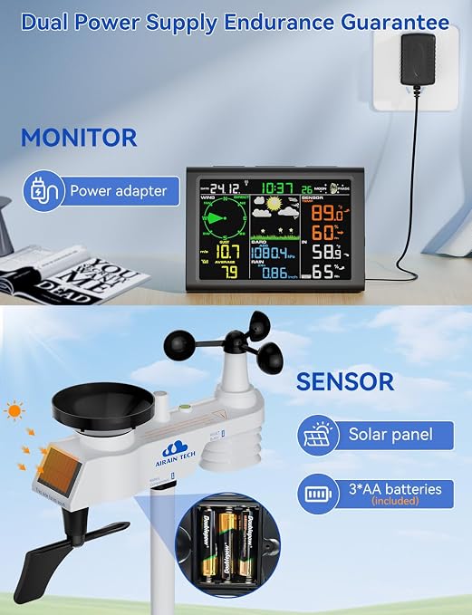 Wireless Weather Station with Outdoor Wireless Sensor, Radio Controlled Clock - Image 4