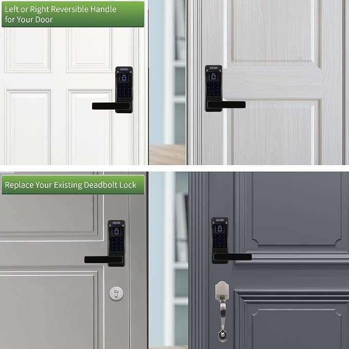 Smart Door Lock, Heavy Duty 5 in 1 Keyless Entry Door Lock, Full App Control - Image 7
