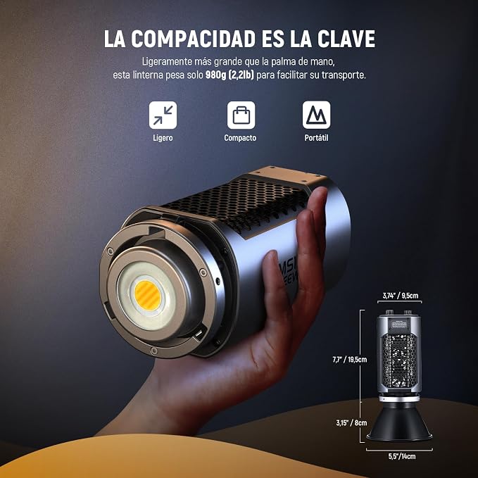 NEEWER MS150B 130W Bi Color LED Video Light, Mini COB Portable Photography - Image 3