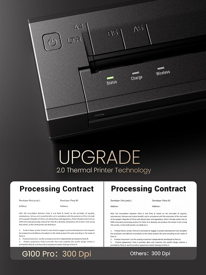 Phomemo G100 Pro WiFi Direct Print Portable Printers Wireless - Image 6