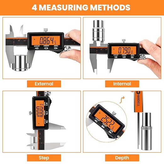 HARDELL Calipers 8", Rechargeable Digital Caliper - Image 7