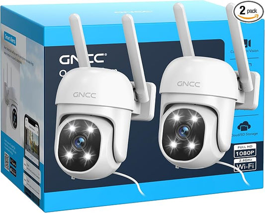GNCC 2.4GHz Outdoor Security Camera, 1080P Cameras by GNCC