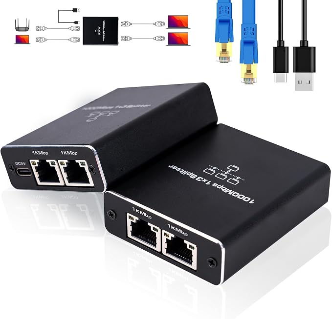 Ethernet Splitter 1 to 3, 1000Mbps High Speed Ethernet Cable Splitter - Image 9