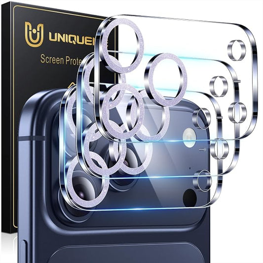 UniqueMe Compatible for 3 Pack iPhone 17 Pro Camera Lens Protector by UniqueMe