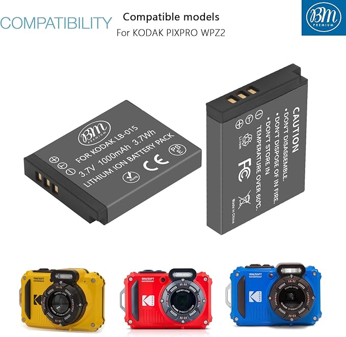 BM Premium 2 Pack of LB-015 Batteries and Dual Bay Battery Charger - Image 6