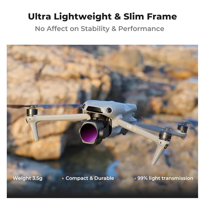 K&F CONCEPT ND PL Filter Set for DJI Air 3S, HD Optical - Image 6