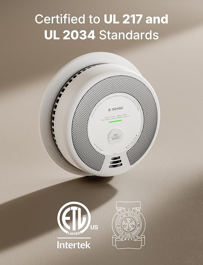 X-Sense Wireless Interconnected Combination Smoke and Carbon Monoxide Detector - Image 2