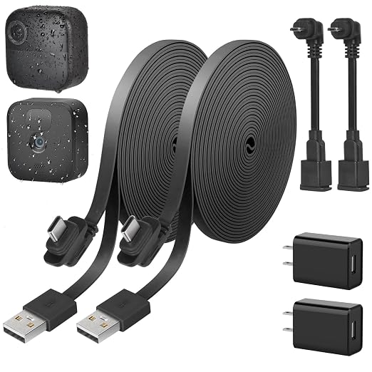 delilyn 2Pack Weatherproof 30ft/9m Power Cable by delilyn