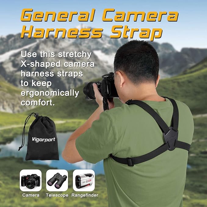 Vigorport Camera Harness Strap, Cross Shoulder Quick Release Straps - Image 5
