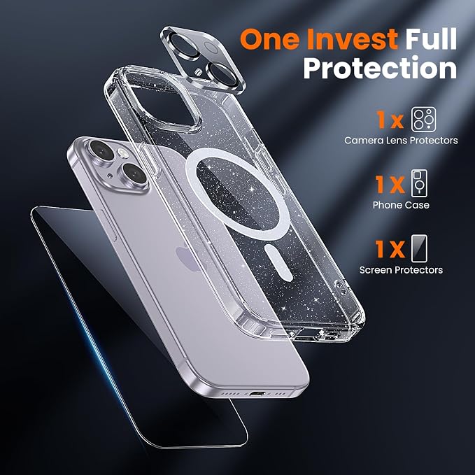 toushion 3 in 1 for iPhone 14 Case Clear - Image 2