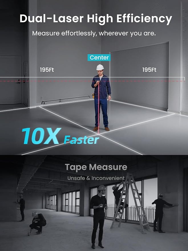 MiLESEEY DP20 Pro Dual Laser Measuring Tool, 390Ft Laser Measurement Tool - Image 4