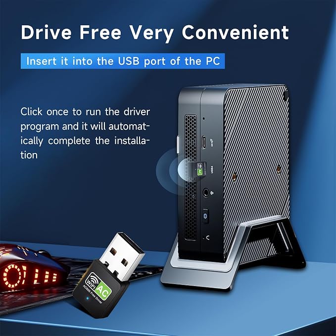 USB WiFi Adapter, 600Mbps Dual Band - Image 2