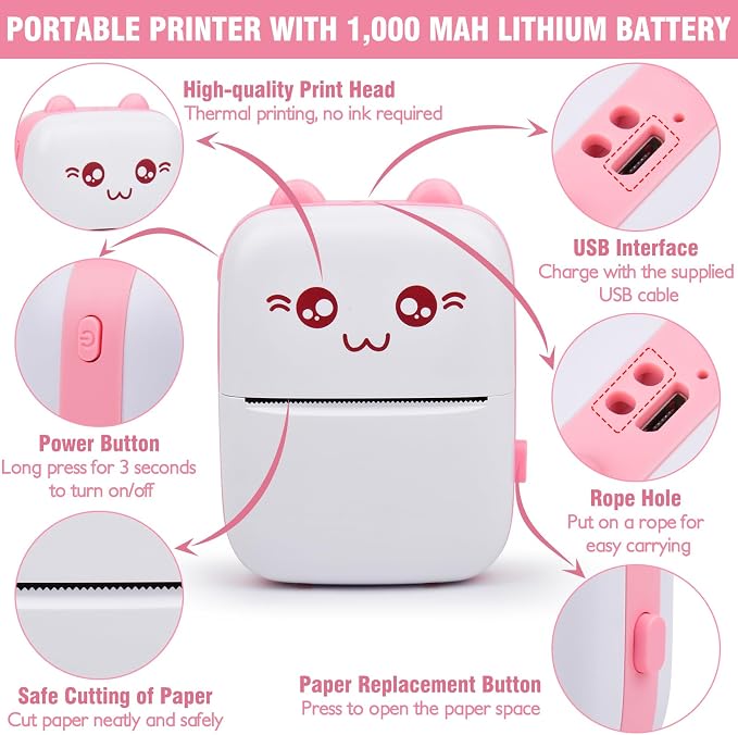 Eschen Pocket Mini Printer, Portable Printer - Image 6