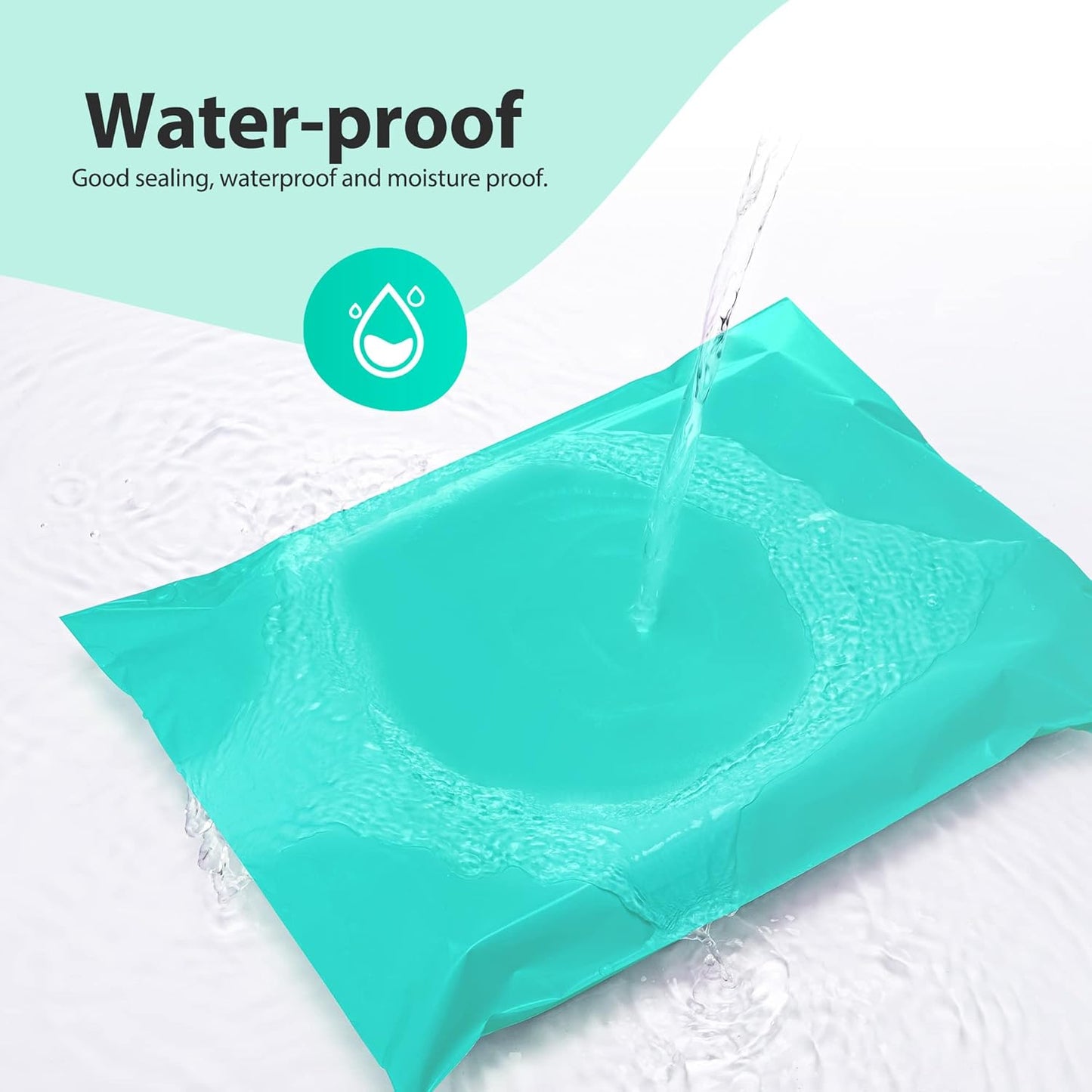Fuxury Poly Mailers 12x15.5 Inch 500 Pcs, Bulk Shipping Bags for Clothing, Strong Adhesive Shipping Envelopes for Small Business Suppliers,Waterproof Mailers Poly Bags Mailing Envelopes Teal