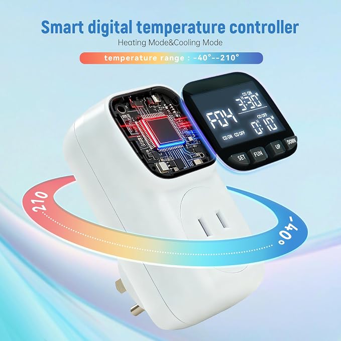 Digital Temperature Controller, 15A/1800W Thermostat Outlet - Image 5