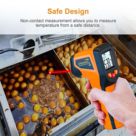 Laser Infrared Thermometer Non-Contact Digital Temperature Gun, -58℉～1112℉ IR - Image 4