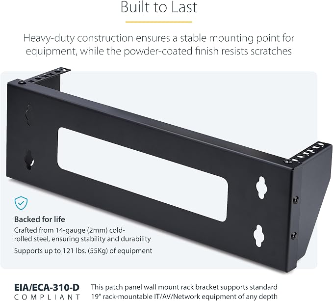StarTech.com 2U Vertical Wall-Mount Bracket - Image 3
