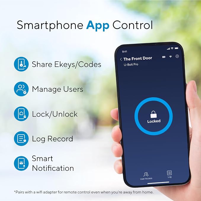 ULTRALOQ U-Bolt Pro Bluetooth Smart Lock, Smart Deadbolt Lock - Image 4