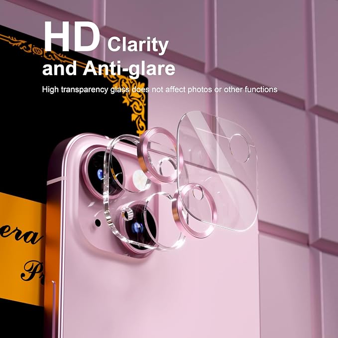 for 6 Pack iPhone 15 / iPhone 15 Plus Camera Lens Protector 9H Tempered Glass - Image 7