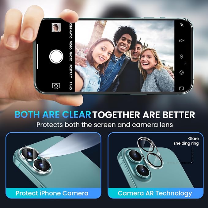 Fotbor for 3Pack iPhone 16 Plus Screen Protector - Image 5