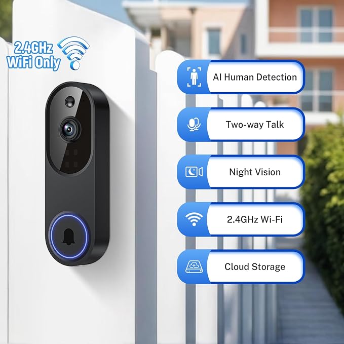 Orbitell 1080p Wireless Wi-Fi Video Doorbell Camera - Image 2