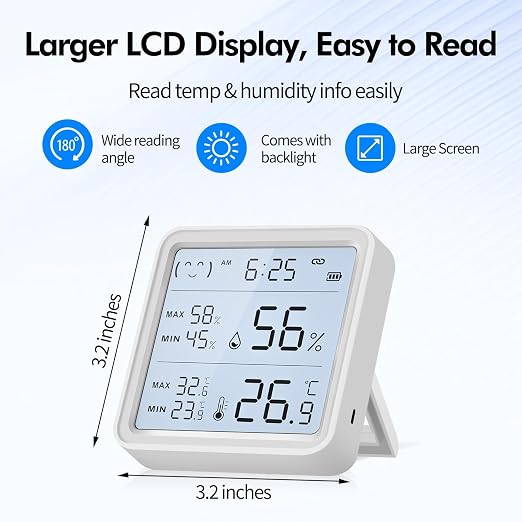 eMylo WiFi Thermometer Hygrometer 2 Pack, Smart Digital Indoor Temperature - Image 3