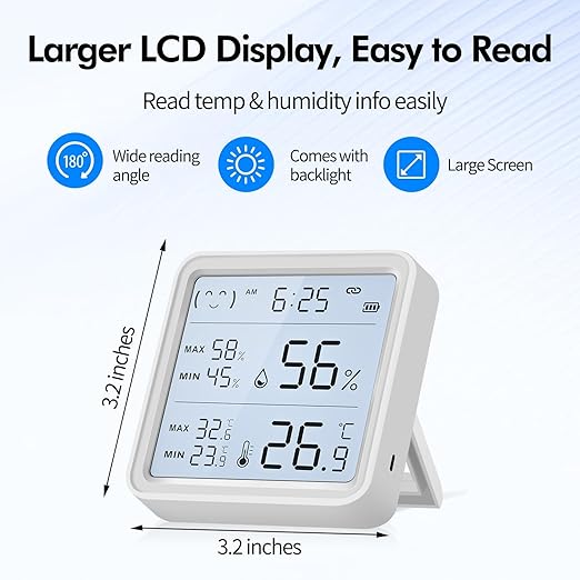 eMylo WiFi Thermometer Hygrometer, Smart Wireless Indoor Temperature Humidity - Image 3