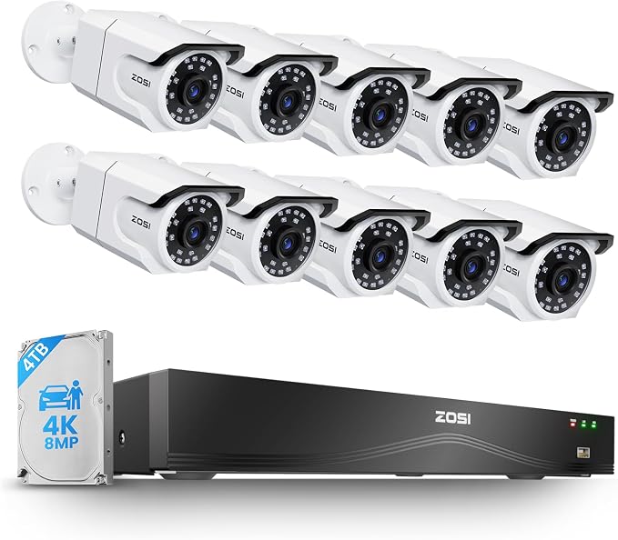 ZOSI 4K PoE Security Camera System by ZOSI