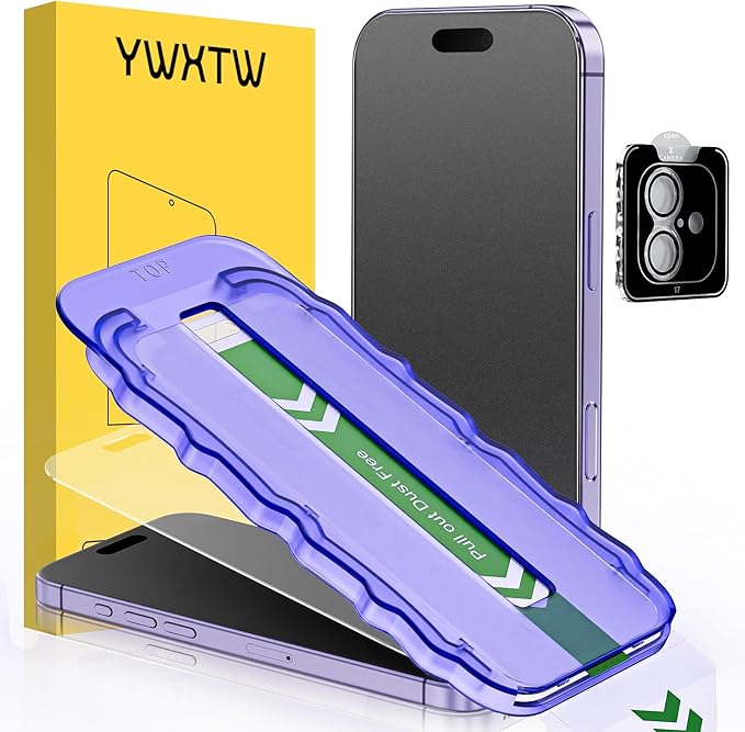 YWXTW 2 Pack for iPhone 17 Matte Screen Protector 6.3 Inch + 1 Set Camera Lens by YWXTW