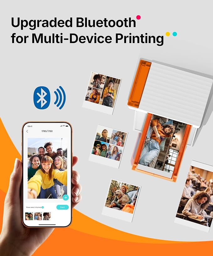 Liene Amber M110 Bluetooth Photo Printer 80 Sheets, Portable Photo Printer - Image 3