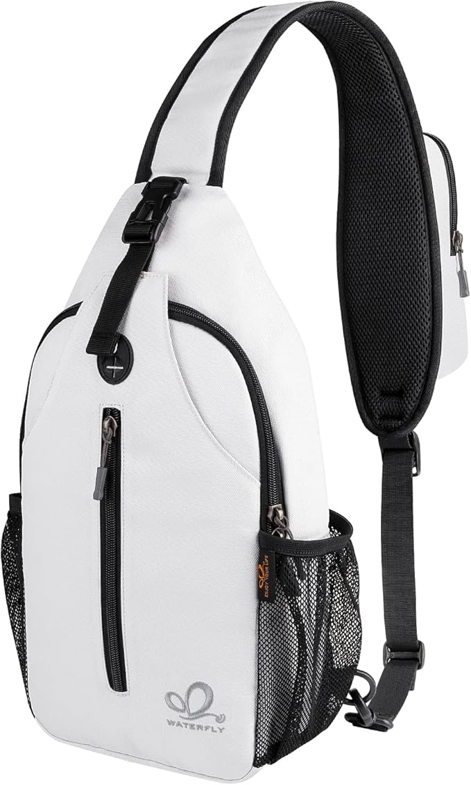 WATERFLY Crossbody Sling Backpack Sling Bag Travel Hiking Chest Bag Daypack by Waterfly