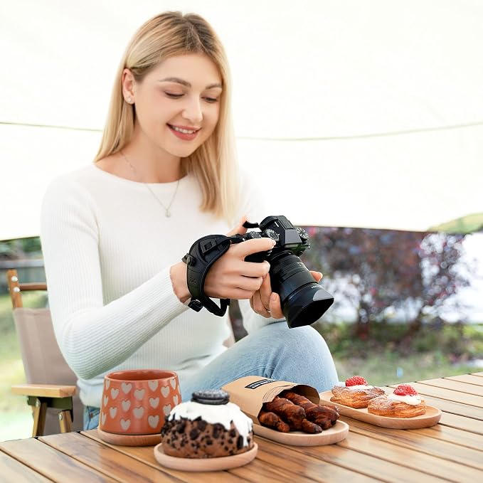JJC Deluxe Microfiber Camera Hand Strap, Secure Padded Camera Holder Wrist Strap - Image 8
