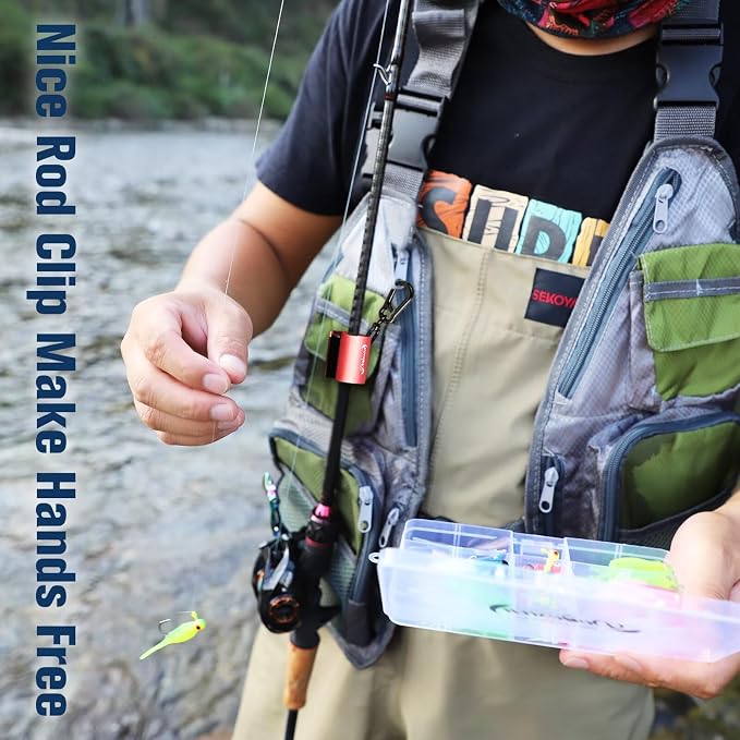 Dovesun Creek Rod Clips Wearable Fishing Rod Holder Clip Fly Fishing Pole - Image 3