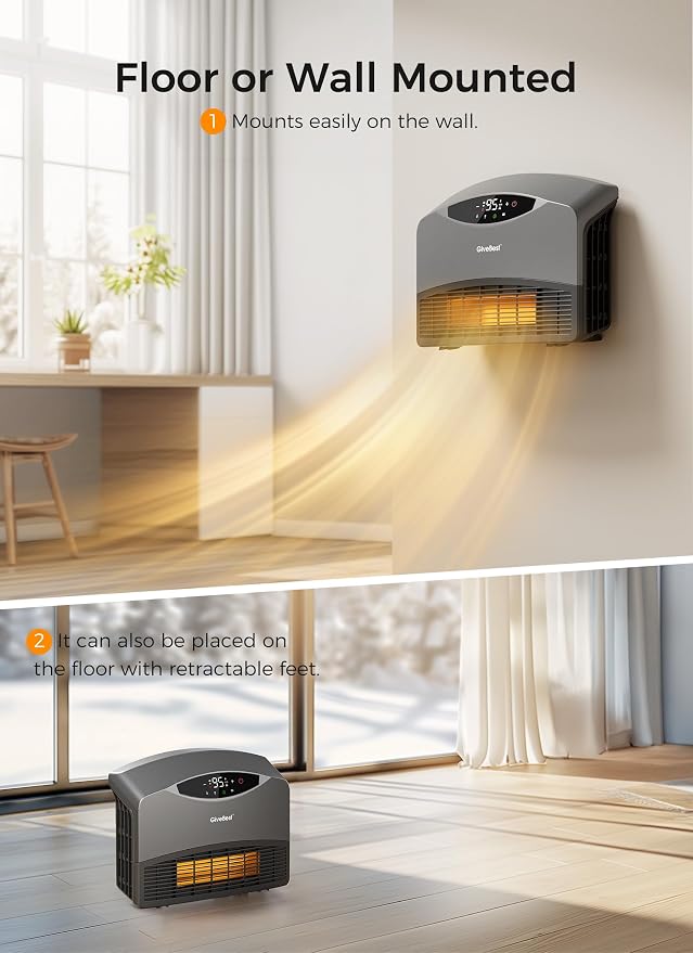 GiveBest Smart Wall Heater for Indoor Use, 1500W Electric Space Heater - Image 7