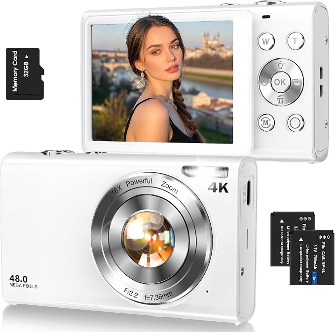 Digital Camera, Autofocus 4K Vlogging Camera by Lecnippy